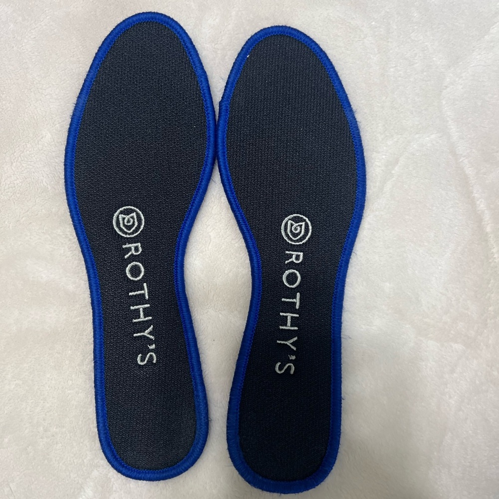 Rothy’s The Flat Round Toe Flats Navy Blue Knit Women’s Size 5 Sustainable Shoes - Picture 11 of 11